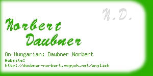 norbert daubner business card